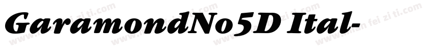 GaramondNo5D Ital字体转换